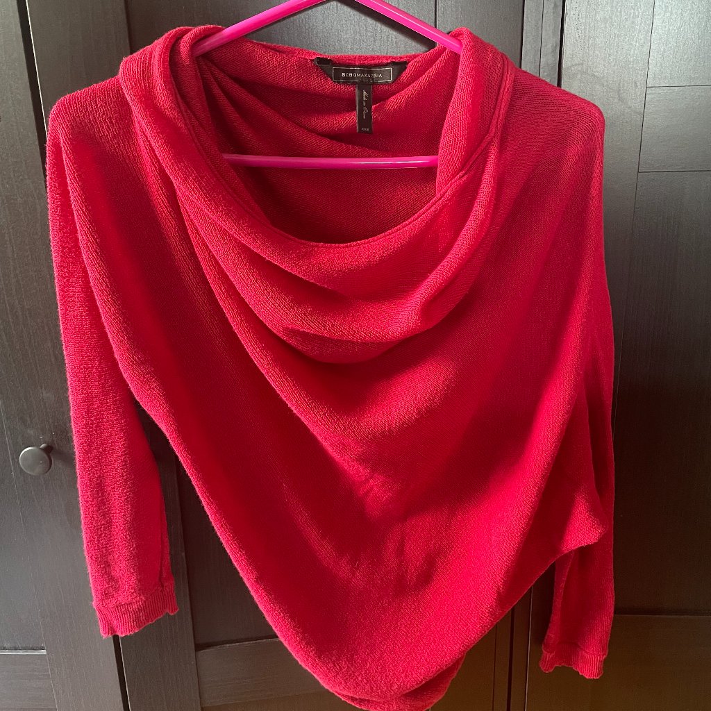 Bcbgmaxazria Red Slouchy Top (Size Xxs)
